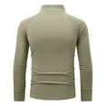 thumbnail image 4 of qolati Mens Long Sleeve Quarter Zip Shirts Sun Protection Pullover Slim Fit Mock Neck Basic T-Shirt UPF 50+ Rash Guard Running Lightweight Golf Shirt Sizes S-4XL, 4 of 9