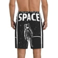 thumbnail image 3 of Kdxio Astronaut at Spacewalk Print Mens Sleep Shorts Bottoms Soft Comfy Pajama Wear Pants with Drawstring Pockets, 3 of 7