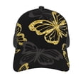 thumbnail image 2 of Picia Golden Glitter Butterflies Pattern Trucker Hat,Baseball Cap,Sun Protection Cap,Stylish Headwear,Leisure Cap,Outdoor Sports Cap, 2 of 7