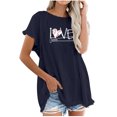 thumbnail image 1 of Camiseta de manga corta estampada casual para mujer OAVQHLG3B Store  lin121212, 1 of 5