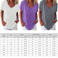 thumbnail image 2 of KZKR Plus Size Tops for Women Blouse Shirts Solid Short Sleeve V-Neck Pullover Tops Tee, 2 of 5