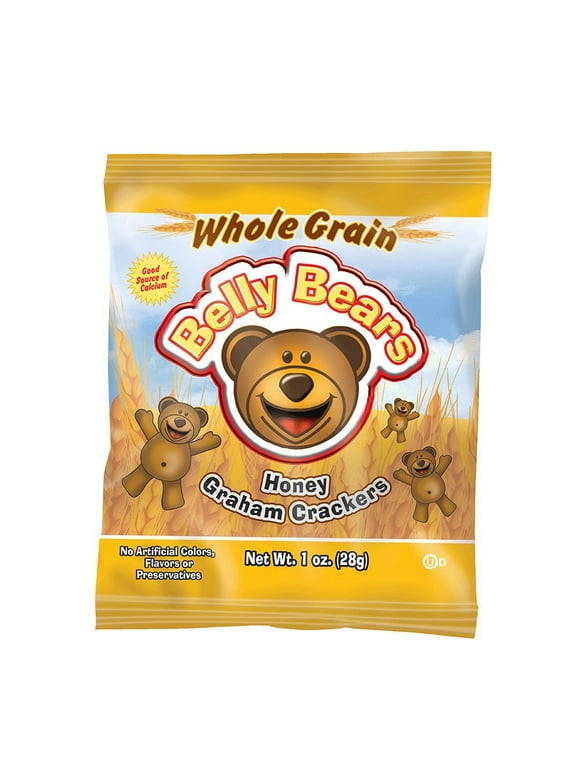 Readi-Bake BeneFIT 200ct Whole JMS2Grain Belly Bears Animal Cracker Snacks, Honey Graham, 1 Ounce Packages