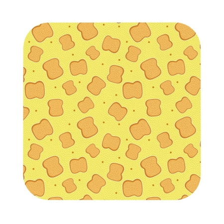 

Giroia Toast Coasters Leather Coasters Set of 6 Coaster for Drinks Square