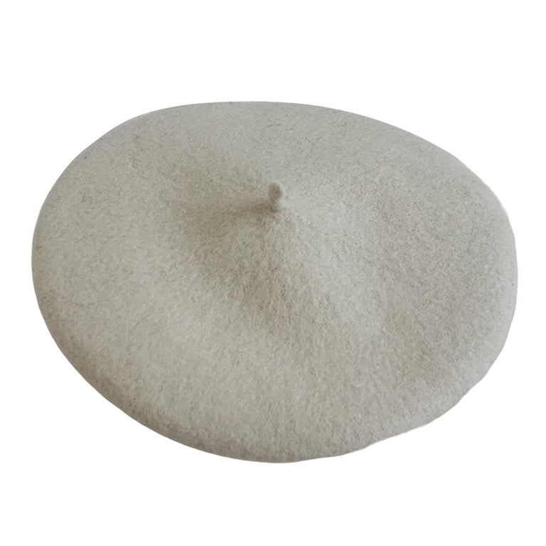 Women Men Wool French Beret Solid Color Warm Beanie Hat  display picture 3