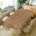 thumbnail image 5 of 60x84inches Brown Wood Grain Rectangle Tablecloth Farmhouse Rustic Wood Plank Table Cover Vintage Western Barn Reused Polyester Fabric Tablecloth for Kitchen Dining Room Outdoor Party Decor, 5 of 7