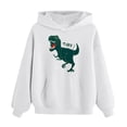 thumbnail image 4 of Vividxx Boys Hoodies Dinosaur Print Long Sleeve Hooded Pullover With Pocket Pullover Tops For Fall Winter Streetwear 5-6 Years, 4 of 6