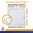 thumbnail image 2 of Filter King 19x27x1 Air Filter | 6-PACK | MERV 13 | HVAC Pleated AC Furnace Filters | MADE IN USA | Actual Size: 19 x 27 x .75", 2 of 5