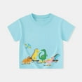 thumbnail image 2 of BOOMNY Unisex Boys Girls Tshirts Short Sleeve T Shirts For Kids Dinosaur Graphic Breathable Loose Fit Cozy Childrens Athletic Tees, 2 of 3