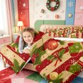 thumbnail image 4 of Manfei Xmas Snowy Farm Animal Cow 7-Piece Twin Bedding,Antique Pine Cone Bedding Comforter Set,Xmas Reversible, 4 of 7