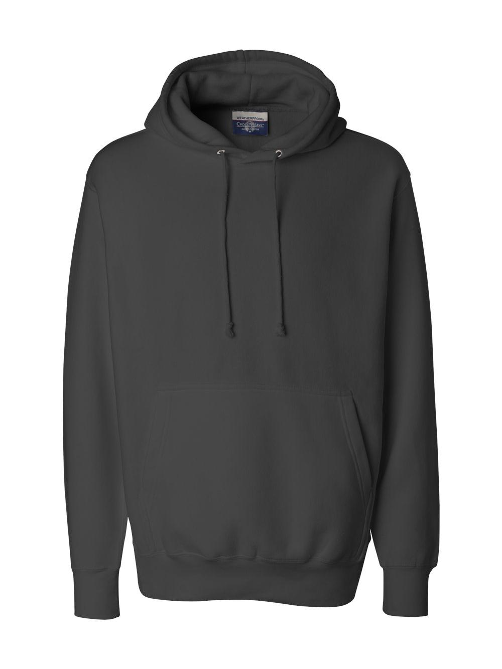 Weatherproof - Cross Weave Hooded Sweatshirt - 7700 - Charcoal - Size: 5XL  