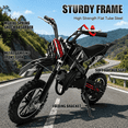 thumbnail image 4 of Ktoebyco 49cc Kids Mini Dirt Bike, 2-Stroke Gas-Powered Motorcycle, 1.5L Fuel Capacity, Black, 4 of 9