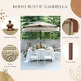 thumbnail image 3 of LAGarden BOHO 7' Fringe Patio Umbrella with Tassels UPF50+ Boho Style 5-Year-Non-Fading for Outdoor Yard Market Mocha Meander, 3 of 9