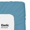 thumbnail image 6 of Twin Extra Long Fitted Sheet Only - Soft & Comfy 100% Cotton- By Crescent Bedding (Twin XL, Light Blue), 6 of 6