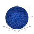 thumbnail image 3 of Vickerman N185702D Boule Perlée Bleue de 4,75 Pouces avec Perçage 6 par Sac, 3 of 3