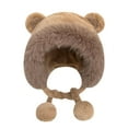 thumbnail image 5 of BLESIYA Winter Plush Hat Earflaps Trend Cute Lei Feng Hat for Skating Ski Motorcycle Khaki, 5 of 7