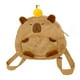 thumbnail image 5 of Mochila de peluche de carpincho, bolsa de juguete de carpincho con cremallera suave, elegante y linda mochila de día, bolsa de animal de peluche para, 5 of 8