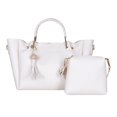 thumbnail image 1 of 2 unids/set bolsos de hombro de Color sólido bolsos cruzados de cuero para mujer (blanco) Likrtyny Para estrenar, 1 of 7