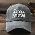 thumbnail image 2 of Baseball Caps Men Women Embroidered Soccer Mom Heart Washed Adjustable Unisex Breathable Sun Hat Running Workouts Grey One Size, 2 of 3