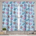 thumbnail image 2 of Ambesonne Shells Valance & Curtain, Hatched Drawn, 55"x24", Multicolor, 2 of 7