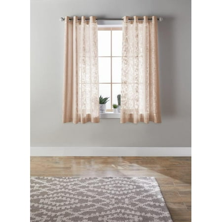 Better Homes Gardens Slub Sheer Single Window Curtain Panel