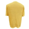 thumbnail image 4 of MIXUE Mens Casual Button Down Shirts Solid Color Lapel Summer Fashion Short Sleeve Shirt Tops Outwear,Yellow,M, 4 of 5