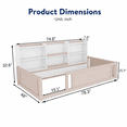 thumbnail image 5 of Miniyam Twin Size Floor Bed, Kids Bed Frame with Guardrails and 6 Built-In Side Storage Shelves, Nude and White, 5 of 5