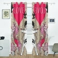 thumbnail image 2 of Coolnut Love Cupid Thermal Insulated Blackout Grommet Printed Window Curtain - 84x55 in - 100% Polyester 2 Panels, Symmetry, 2 of 6