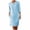 Light Blue, variant on Xuniizn Long Sleeve Dress for Women, Plus Size Solid Color Knee Length Button Crew Neck Dress with Pockets, Soft Comfortable Casual Dress