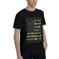 thumbnail image 2 of Bingfone American Flag Camo Men'S Loose Fit Short-Sleeve Pocket T-Shirt, 2 of 7