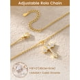thumbnail image 5 of KeyStyle 14K Gold Plated Cubic Zirconia Cross Necklace for Women Cross Faith Pendant Religious Christian Christmas Birthday Jewelry Gifts, 5 of 9