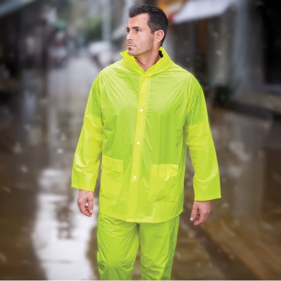 Fuel Helmets Emergency Rain Suit, Hi Viz, Large-Xlarge