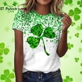 thumbnail image 2 of FAIWAD T-Shirts pour Femmes Grande Taille T-Shirt Vert de la Saint-Patrick Décontracté Col Rond Hauts Graphiques Trèfle, 2 of 3