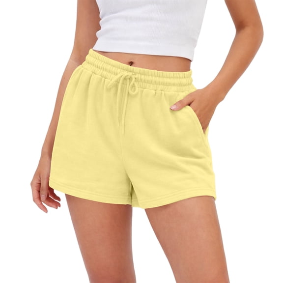 Womens Sweat Shorts Summer Casual Loose Athletic Workout Drawstring Comfy Running Shorts Beach Vacation Clothes, L