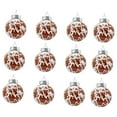 thumbnail image 5 of FVDPWYE 12 Pieces 2.4 inch Cow Pattern Christmas Balls Multifunctional Western Theme Brown White, 5 of 9