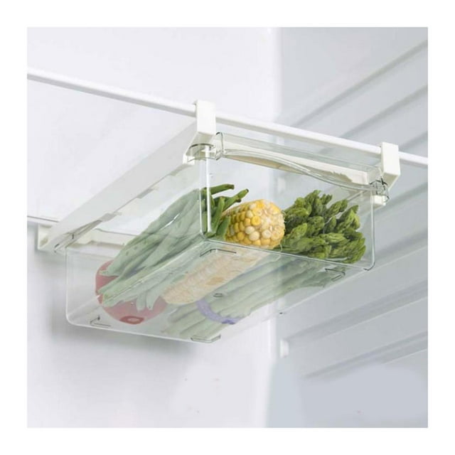 CAROOTU Refrigerator Organizer Bins with Handle Pull-out Fridge Drawer Organizer Freely