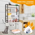 thumbnail image 4 of Cat Litter Box Enclosure with 3 Storage Shelves, Charging Station & Push-Pull Mobile Chassis, 32"Wx19"Dx60"H, 4 of 7