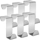 thumbnail image 1 of Ganchos para Puerta, Juego de 6 Percheros para Puerta Ganchos para Puerta de Acero Inoxidable para Puerta estándar, cajón, Armario, para Cocina, baño, Dormitorio, Plata, 1 of 5