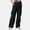 Black, variant on ITSAME Womens Cargo Pants, Elastic Waist Wide Leg Multi-Pockets Athletic Hiking Outdoor Trousers Army Green 2XL