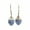 Blue, variant on Elegant Heart-Shaped Blue Crystal Drop Earrings for Women, Sterling Silver Leverback Dangle Earrings,Sparkling Lightweight Statement Earrings for Daily Wear