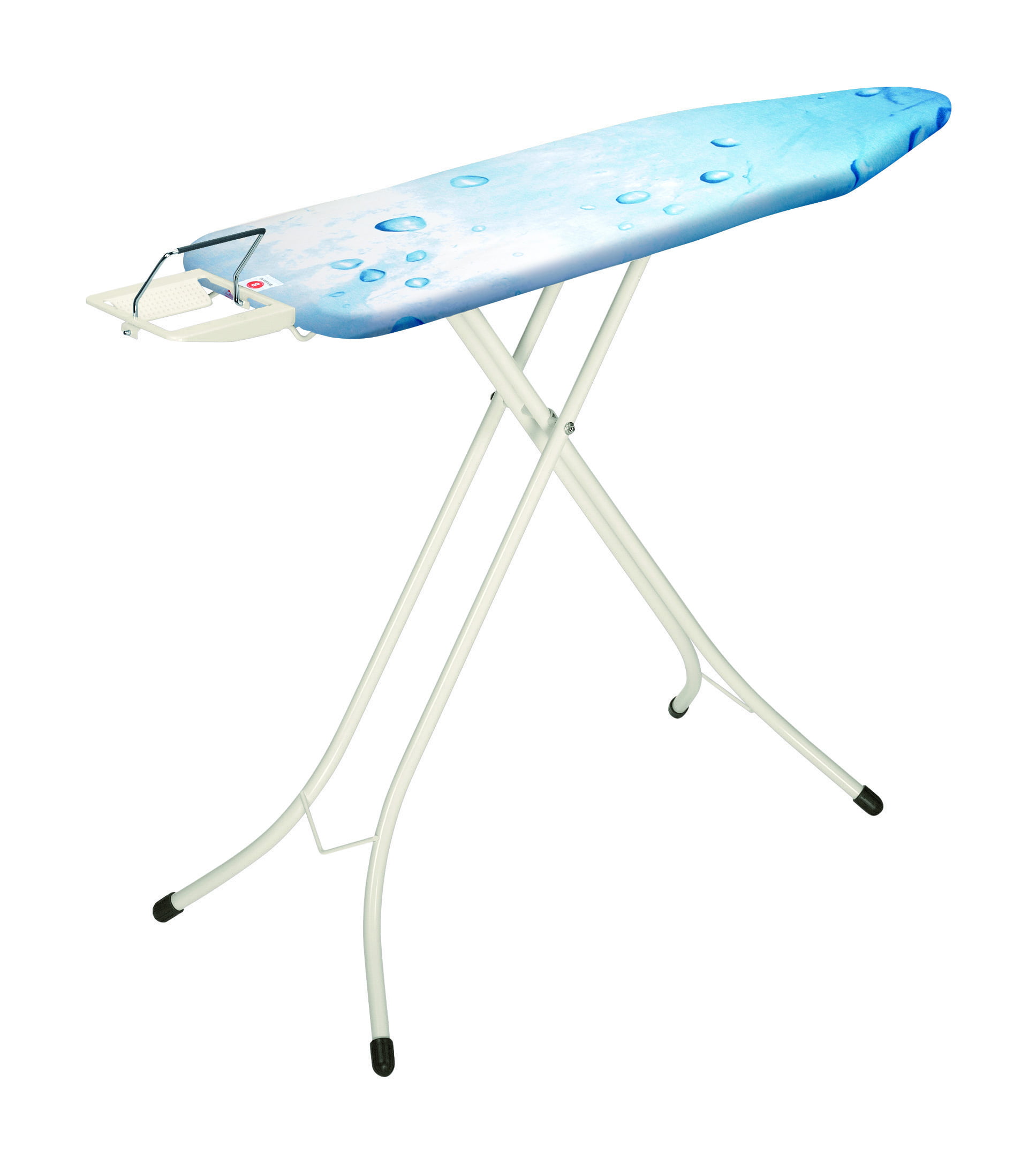 Brabantia Ironing Board B 49 x 15 In with Steam Iron Rest, Ecru Cream Cover  and White Frame 347764 - The Home Depot