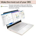 thumbnail image 2 of HP 14 AI Copilot Laptop, 4-Core Intel CPU, 8GB RAM, 128GB Storage, 1-Yr Office 365, Win 11S, Rose, 2 of 7