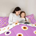 thumbnail image 4 of Feelyou Cartoon Polkadots Full Size Comforter Sets, Boho Halloween Dot Bedding Comforter Set, Lavender, Halloween Reversible, 3pcs, 1 Comforter and 2 Pillowcases, 4 of 7