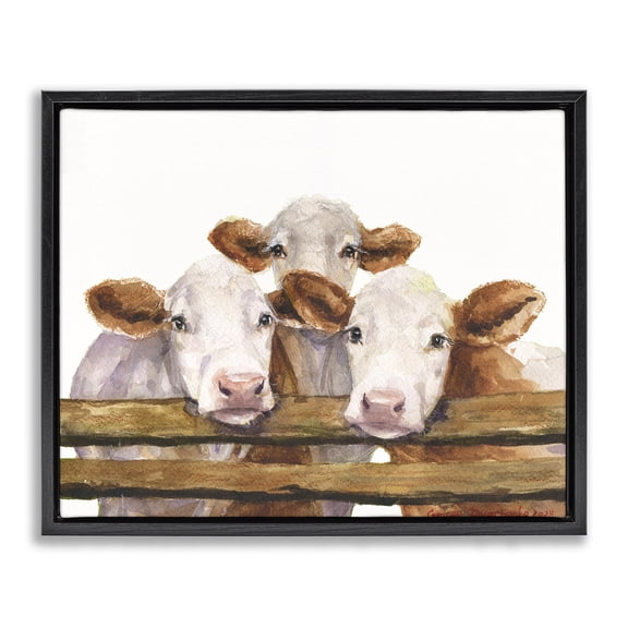 Stupell Industries Farmhouse Black Floating Frame Canvas Art, 21 x 17, by George Dyachenko