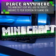 Minecraft Logo Light – Officially Licensed Merchandise, 2 Light Modes, Battery or USB Operated, Bedroom or Game Room Decor for Gamers | Paladone