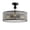 Black/Clear, variant on JONATHAN Y Elise 17" 3-Light Crystal/Metal Drum Semi-Flush Mount, Black