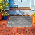 thumbnail image 5 of PVC Doormat Entrance Rugs Heavy Duty Welcome Mats, Christmas Snowflake Outdoor Indoor Mats Non Slip Rubber Backing for Front Door/Yard/Garage/Garden, 18"x 30" Xmas Winter White Snowflake Grey Decor, 5 of 6