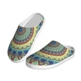 thumbnail image 2 of Haiem Round Mandala1 Print Women's Fuzzy Memory Foam House Slipper Cozy Home Footwear Non-slip Winter Slippers-42/43, 2 of 7