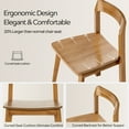 thumbnail image 2 of EYYTHUNG Farmhouse Wood Dining Chairs Set of 2, Mid Century Modern Wooden Dining Chairs, Armless Kitchen Chairs for Living Room Side Chair, Dark Oak, 2 of 6