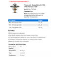 thumbnail image 2 of Thermostat - Compatible with 1996 - 1999 Chevy C1500 1997 1998, 2 of 2