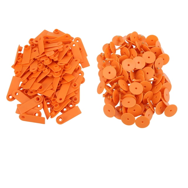 Ear Tag For Livestock, Ear Tags Safe Durable For Breeding Population Prevention Control No Letters, Orange